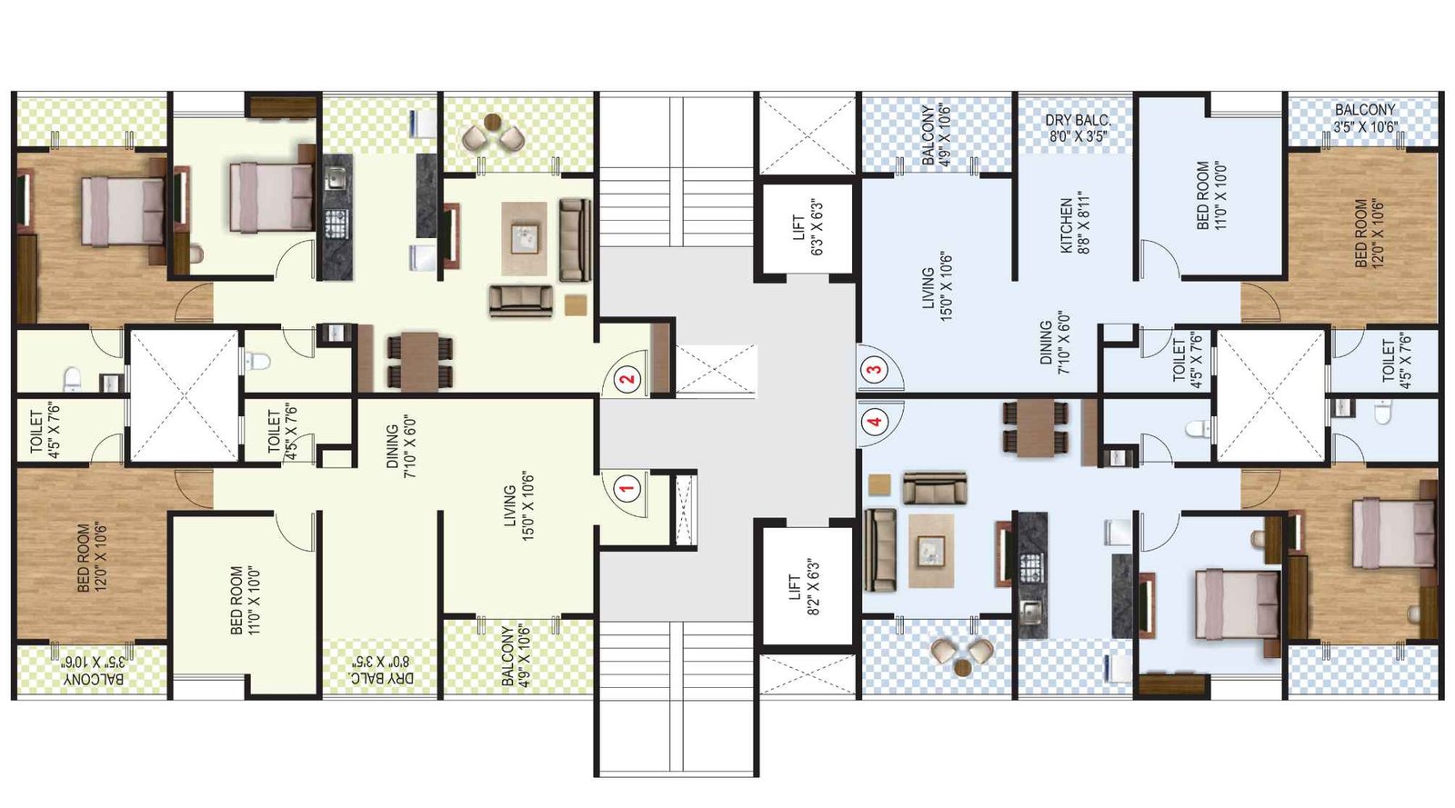 Palm-Drive-Wing-B-Floor-plan
